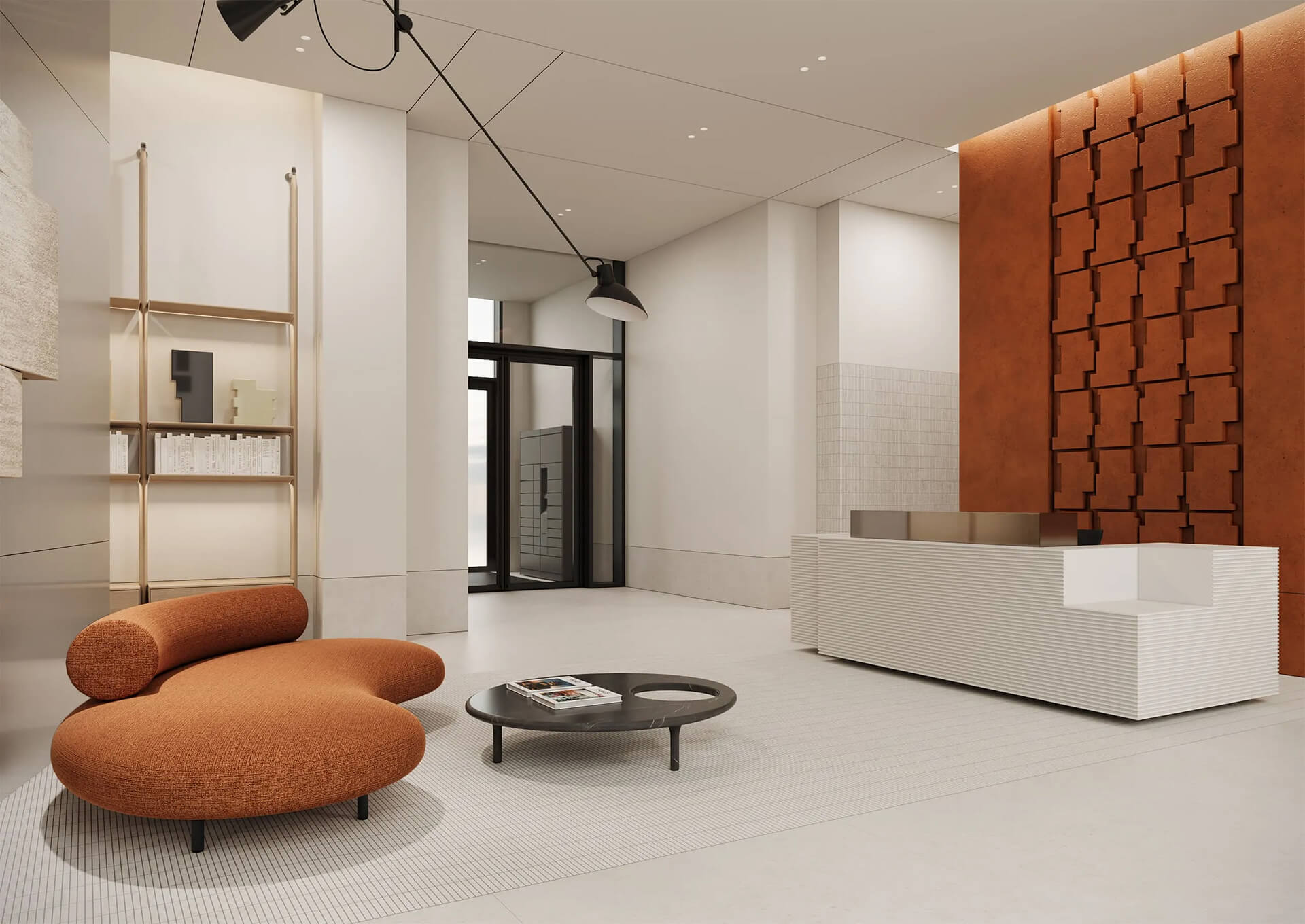 Лобби и входная группа жилого комплекса